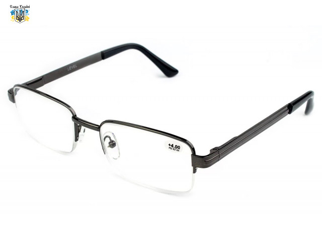 Чоловічі металеві окуляри з діоптріями Level 1608